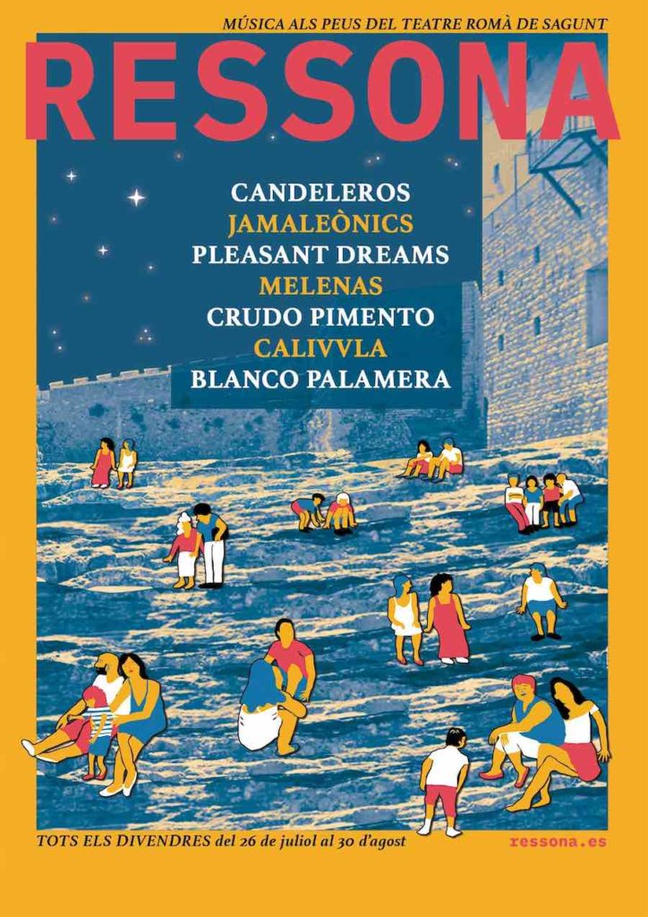 Las guitarras y los tambores de la banda Candeleros abren este viernes 26 de julio la nueva edición del festival Ressona de Sagunt.