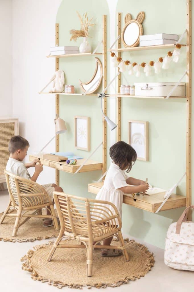 ESTANTERÍA MODULAR DE PARED EN BAMBÚ KOLEX KIDS